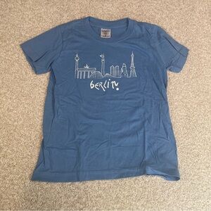 Berlin Germany Deutschland Skyline Kids T-Shirt Light Blue Size 9-10 Years